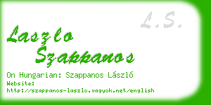 laszlo szappanos business card